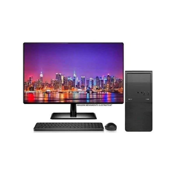 Computador Completo Desktop Intel Core I5 16gb Monitor 19.5 Hdmi Ssd 480GB Windows