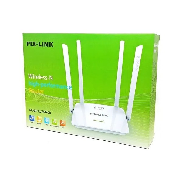 Roteador Wireless 4 Antenas Rede Sem Fio Wi-fi Pix-link Wr08